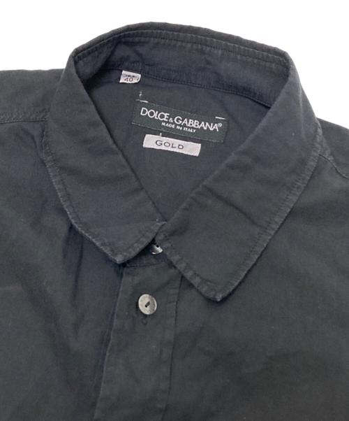 DOLCE & GABBANA（ドルチェ＆ガッバーナ）DOLCE & GABBANA (ドルチェ＆ガッバーナ) コットンシャツ ブラック サイズ:40の古着・服飾アイテム
