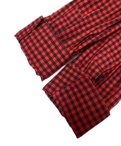 GIVENCHY（ジバンシィ）GIVENCHY (ジバンシィ) スタープリントギンガムチェックシャツ レッド サイズ:41の古着・服飾アイテム