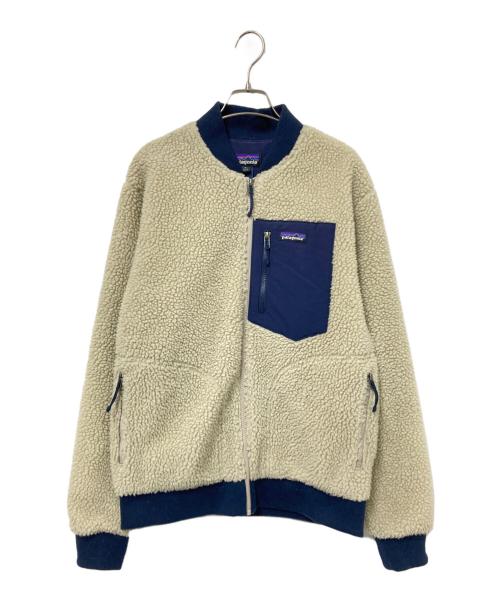 Patagonia（パタゴニア）Patagonia (パタゴニア) Retro-X Bomber Jacket ベージュ×ネイビー サイズ:Mの古着・服飾アイテム