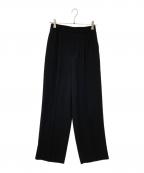 editionエディション）の古着「リアセテートポリエステル ジョーゼットイージースラックス」｜ブラック