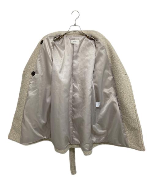 OHOTORO（オオトロ）OHOTORO (オオトロ) Boucle 2way Half Coat ベージュ サイズ:FREEの古着・服飾アイテム