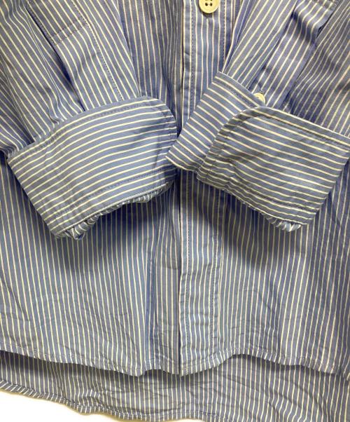 CLANE（クラネ）CLANE (クラネ) LOGO BUTTON-DOWN BASIC SHIRTS ブルー×ホワイト サイズ:1の古着・服飾アイテム