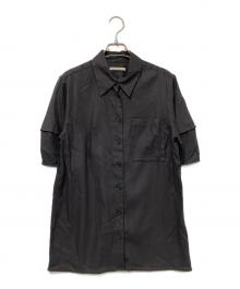 Plage（プラージュ）の古着「Form half sleeve シャツ」｜ダークグレー