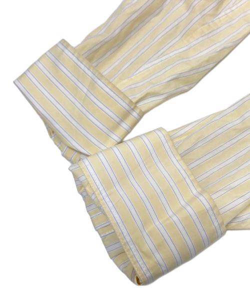 journal standard luxe（ジャーナルスタンダード ラックス）journal standard luxe (ジャーナルスタンダード ラックス) ストライプバンドカラーシャツ イエロー×ホワイト サイズ:下記参照の古着・服飾アイテム