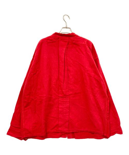 journal standard luxe（ジャーナルスタンダード ラックス）journal standard luxe (ジャーナルスタンダード ラックス) HEAR MY NAME (ヒアマイネーム) 別注リネン混シャツジャケット レッド サイズ:Fの古着・服飾アイテム