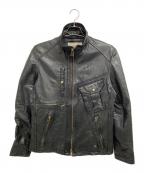 AVIREXアヴィレックス）の古着「レザージャケット」｜ブラック