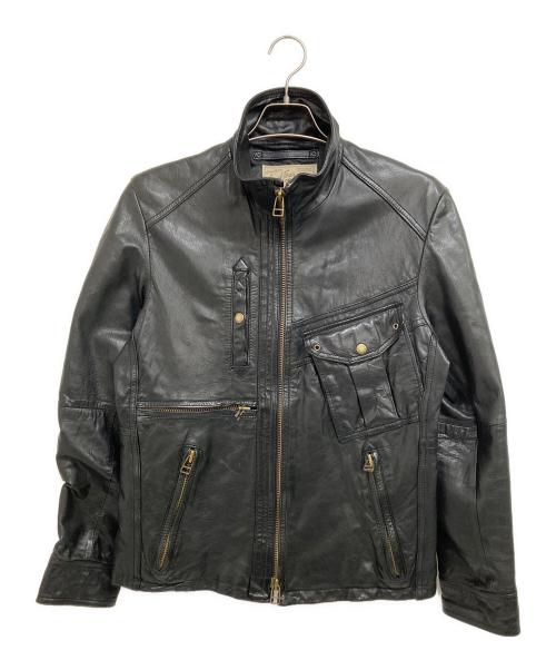 AVIREX（アヴィレックス）AVIREX (アヴィレックス) レザージャケット ブラック サイズ:Lの古着・服飾アイテム