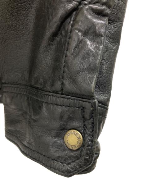 AVIREX（アヴィレックス）AVIREX (アヴィレックス) レザージャケット ブラック サイズ:Lの古着・服飾アイテム