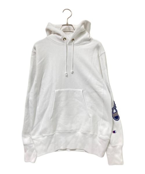 Champion REVERSE WEAVE（チャンピオン リバース ウィーブ）Champion REVERSE WEAVE (チャンピオン リバース ウィーブ) プルオーバーパーカー ホワイト サイズ:M 未使用品の古着・服飾アイテム