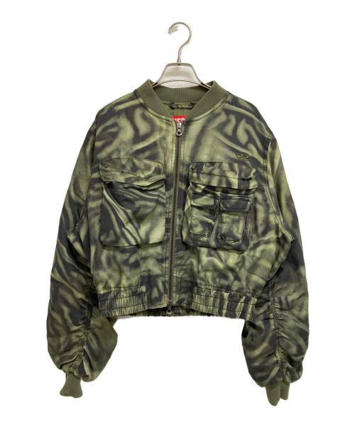 DIESEL（ディーゼル）DIESEL (ディーゼル) G-Khlow Cargo Bomber グリーン サイズ:42の古着・服飾アイテム