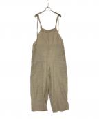 KAGUREカグレ）の古着「リネンオーバーオール」｜ベージュ