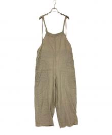 KAGURE（カグレ）の古着「リネンオーバーオール」｜ベージュ