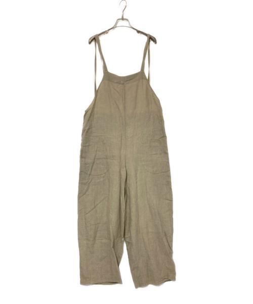 KAGURE（カグレ）KAGURE (カグレ) リネンオーバーオール ベージュ サイズ:FREEの古着・服飾アイテム