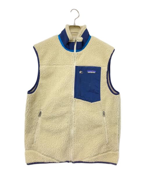 Patagonia（パタゴニア）Patagonia (パタゴニア) CLASSIC RETRO-X VEST ベージュ×ネイビー サイズ:Mの古着・服飾アイテム