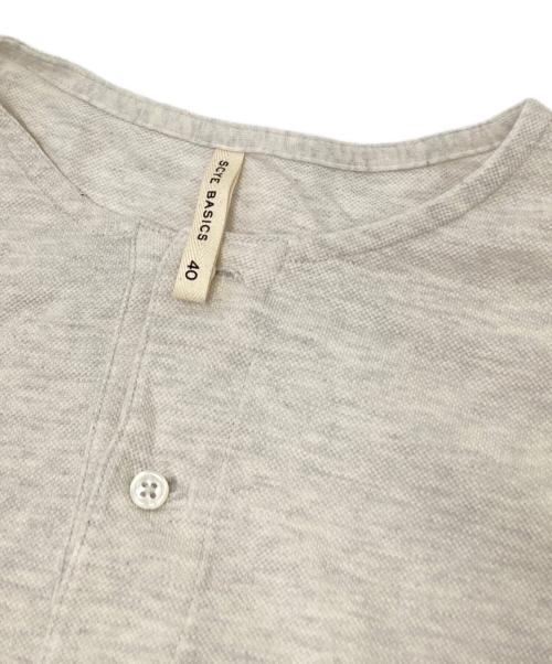 SCYEBASICS（サイベーシックス）SCYEBASICS (サイベーシックス) 別注鹿の子ヘンリーネックTシャツ ベージュ サイズ:40の古着・服飾アイテム