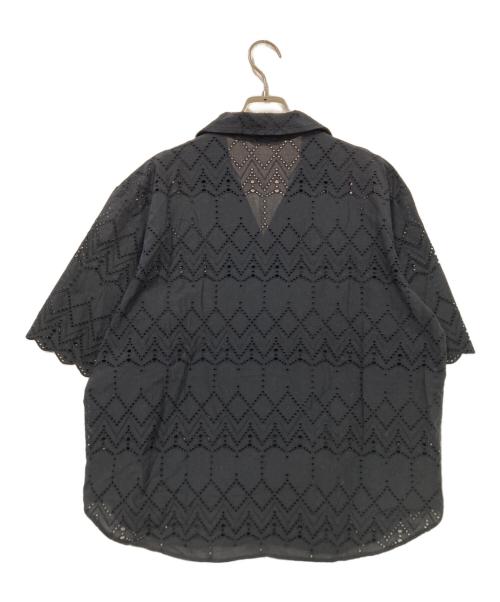 JOURNAL STANDARD relume（ジャーナルスタンダード レリューム）JOURNAL STANDARD relume (ジャーナルスタンダード レリューム) コットンカットワーク刺繍開襟シャツ ブラック サイズ:FREEの古着・服飾アイテム