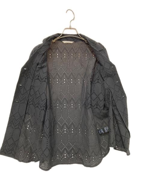 JOURNAL STANDARD relume（ジャーナルスタンダード レリューム）JOURNAL STANDARD relume (ジャーナルスタンダード レリューム) コットンカットワーク刺繍開襟シャツ ブラック サイズ:FREEの古着・服飾アイテム