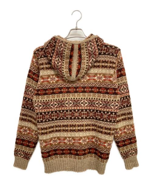 Jamieson（Jamieson）Jamieson (Jamieson) ニットジップアップパーカー ベージュ サイズ:Lの古着・服飾アイテム