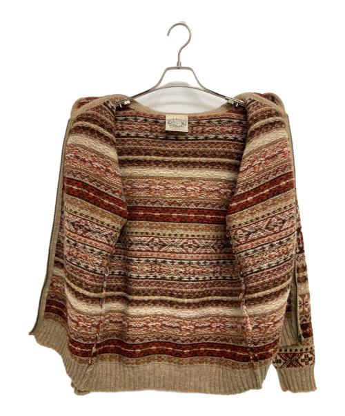 Jamieson（Jamieson）Jamieson (Jamieson) ニットジップアップパーカー ベージュ サイズ:Lの古着・服飾アイテム