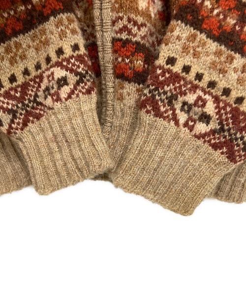 Jamieson（Jamieson）Jamieson (Jamieson) ニットジップアップパーカー ベージュ サイズ:Lの古着・服飾アイテム