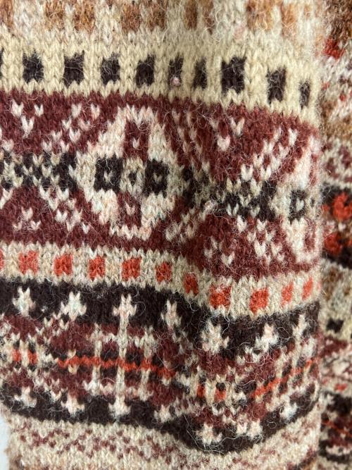 Jamieson（Jamieson）Jamieson (Jamieson) ニットジップアップパーカー ベージュ サイズ:Lの古着・服飾アイテム