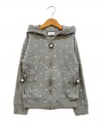 BURBERRY LONDONバーバリーロンドン）の古着「総柄ロゴマニア ジップアップパーカー」｜グレー