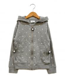 BURBERRY LONDON（バーバリーロンドン）の古着「総柄ロゴマニア ジップアップパーカー」｜グレー