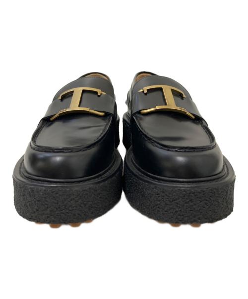 TOD'S（トッズ）TOD'S (トッズ) T TIMELESS Leather Loafers ブラック サイズ:37の古着・服飾アイテム