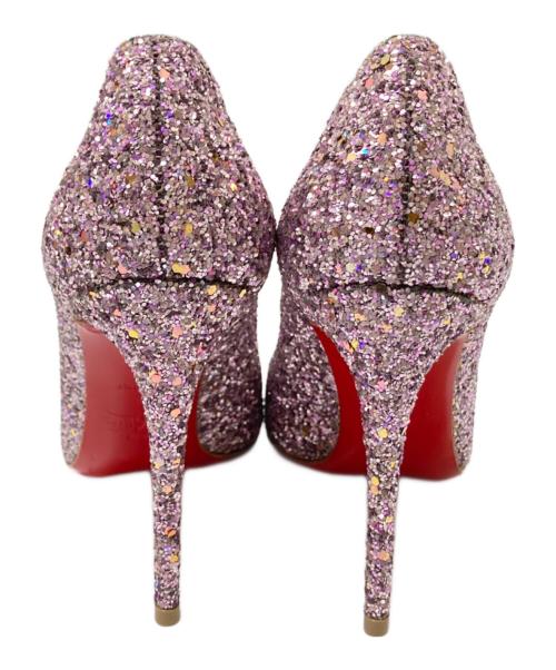 Christian Louboutin（クリスチャン・ルブタン）Christian Louboutin (クリスチャン・ルブタン) グリッターパンプス ピンク×レッド サイズ:36 1/2の古着・服飾アイテム