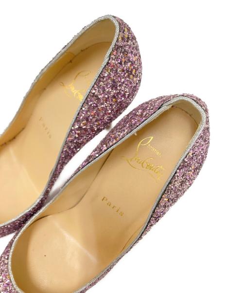 Christian Louboutin（クリスチャン・ルブタン）Christian Louboutin (クリスチャン・ルブタン) グリッターパンプス ピンク×レッド サイズ:36 1/2の古着・服飾アイテム