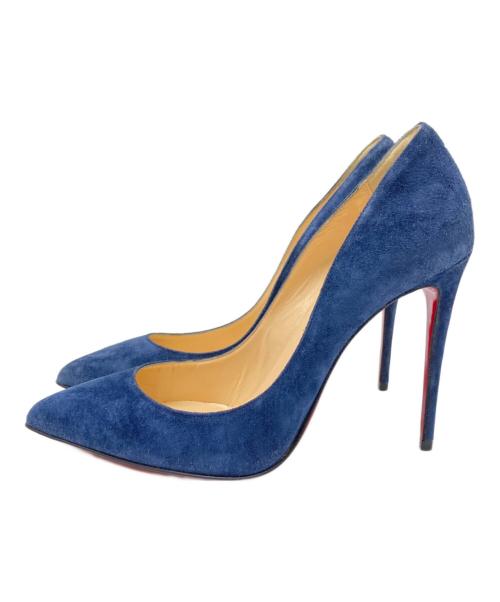 Christian Louboutin（クリスチャン・ルブタン）Christian Louboutin (クリスチャン・ルブタン) スウェードパンプス ネイビー サイズ:37の古着・服飾アイテム
