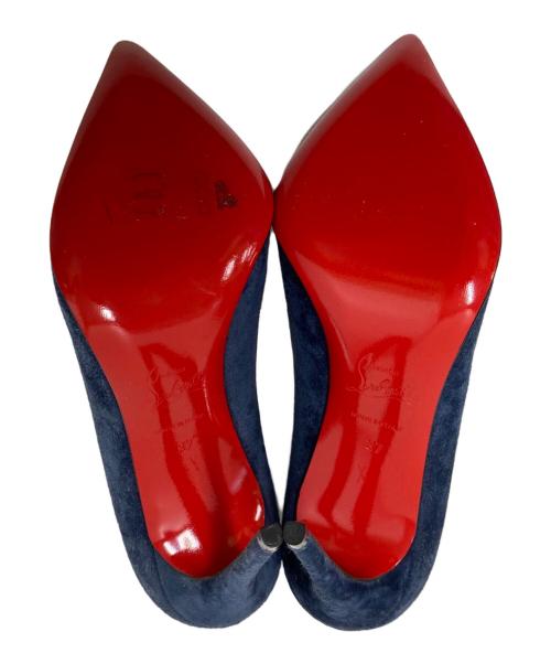 Christian Louboutin（クリスチャン・ルブタン）Christian Louboutin (クリスチャン・ルブタン) スウェードパンプス ネイビー サイズ:37の古着・服飾アイテム