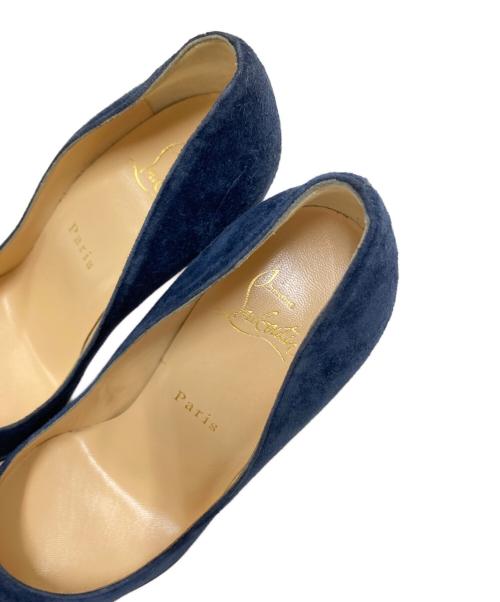 Christian Louboutin（クリスチャン・ルブタン）Christian Louboutin (クリスチャン・ルブタン) スウェードパンプス ネイビー サイズ:37の古着・服飾アイテム