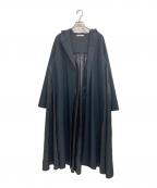 DANSKINダンスキン）の古着「ギャザードコート」｜ブラック