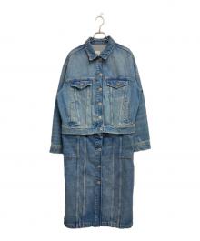 ZARA×MAISON SPECIAL（ザラ×メゾンスペシャル）の古着「デニムコート」｜インディゴ