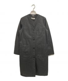 Maison Margiela（メゾンマルジェラ）の古着「ノーカラーデニムワークコート」｜ブラック