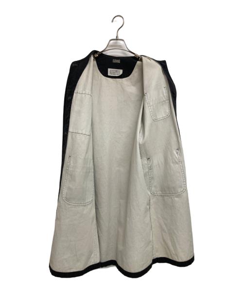 Maison Margiela（メゾンマルジェラ）Maison Margiela (メゾンマルジェラ) ノーカラーデニムワークコート ブラック サイズ:Mの古着・服飾アイテム