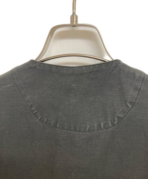 Maison Margiela（メゾンマルジェラ）Maison Margiela (メゾンマルジェラ) ノーカラーデニムワークコート ブラック サイズ:Mの古着・服飾アイテム