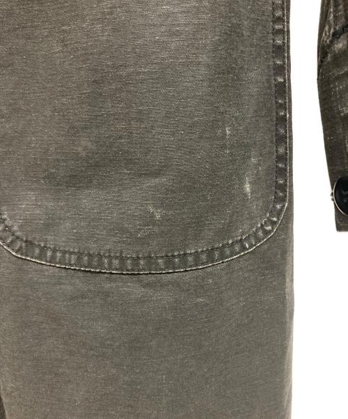 Maison Margiela（メゾンマルジェラ）Maison Margiela (メゾンマルジェラ) ノーカラーデニムワークコート ブラック サイズ:Mの古着・服飾アイテム