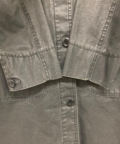 Maison Margiela（メゾンマルジェラ）Maison Margiela (メゾンマルジェラ) ノーカラーデニムワークコート ブラック サイズ:Mの古着・服飾アイテム