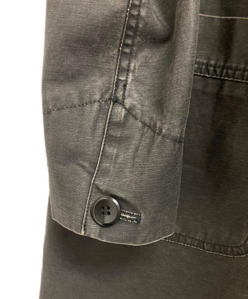 Maison Margiela（メゾンマルジェラ）Maison Margiela (メゾンマルジェラ) ノーカラーデニムワークコート ブラック サイズ:Mの古着・服飾アイテム