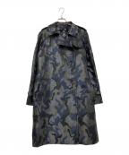 Aquascutumアクアスキュータム）の古着「ライナー付迷彩トレンチコート」｜ブラック×オリーブ