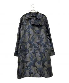 Aquascutum（アクアスキュータム）の古着「ライナー付迷彩トレンチコート」｜ブラック×オリーブ