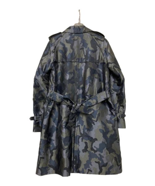 Aquascutum（アクアスキュータム）Aquascutum (アクアスキュータム) ライナー付迷彩トレンチコート ブラック×オリーブ サイズ:10の古着・服飾アイテム