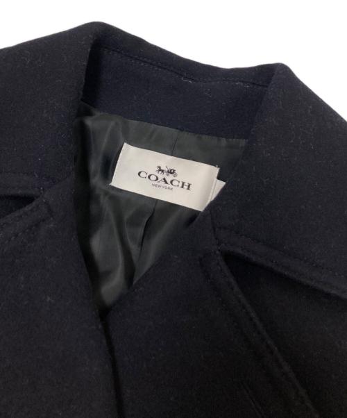 COACH（コーチ）COACH (コーチ) 金釦ダブルPコート ネイビー サイズ:Mの古着・服飾アイテム