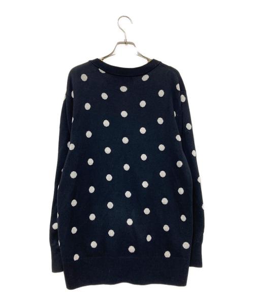 FRED PERRY（フレッドペリー）FRED PERRY (フレッドペリー) ドットニットカーディガン ブラック×ホワイト サイズ:US:6の古着・服飾アイテム