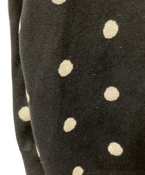 FRED PERRY（フレッドペリー）FRED PERRY (フレッドペリー) ドットニットカーディガン ブラック×ホワイト サイズ:US:6の古着・服飾アイテム