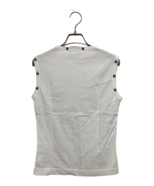 CHANEL（シャネル）CHANEL (シャネル) ココマークノースリーブカットソー ホワイト サイズ:38の古着・服飾アイテム