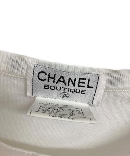 CHANEL（シャネル）CHANEL (シャネル) ココマークノースリーブカットソー ホワイト サイズ:38の古着・服飾アイテム