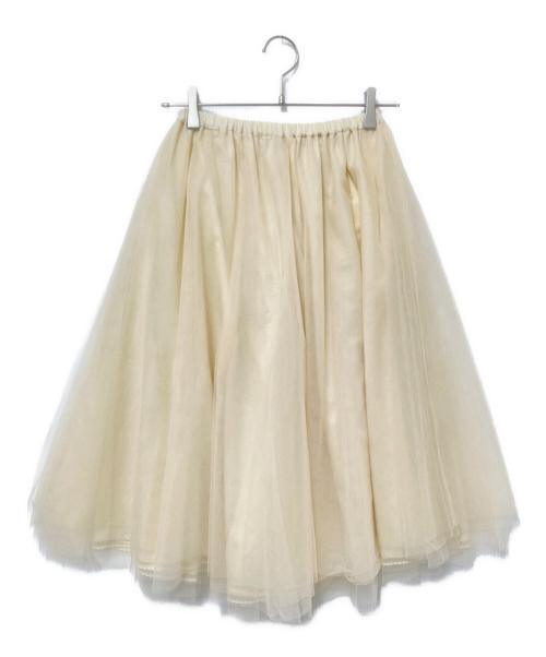 bilitis dix-sept ans（ビリティスディセッタン）bilitis dix-sept ans (ビリティスディセッタン) チュールスカート ホワイト サイズ:36の古着・服飾アイテム